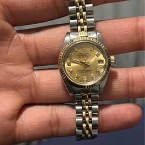 Rolex Women's Two-Tone Gold and Silver Watch